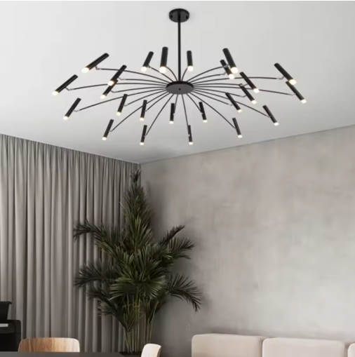 Lustre LED Moderne avec Têtes Réglables - Élégance et Efficacité Énergétique