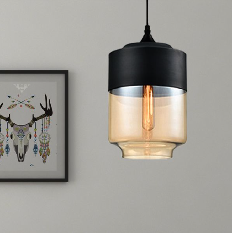 Éclairage Loft Chic Moderne - Lampe en Fer et Verre de Qualité