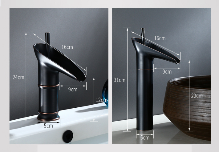 Robinet de Salle de Bain Cascade - Élégance Rétro avec Écoulement Luxueux
