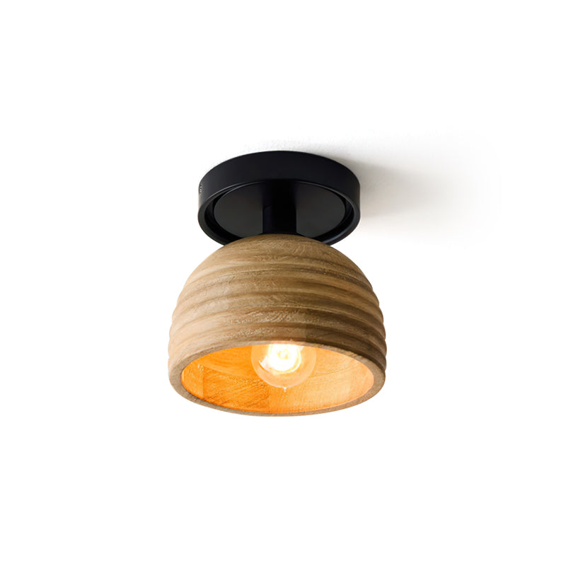 Plafonnier en Bois Naturel - Lumière Ambiante et Atmosphère Cosy