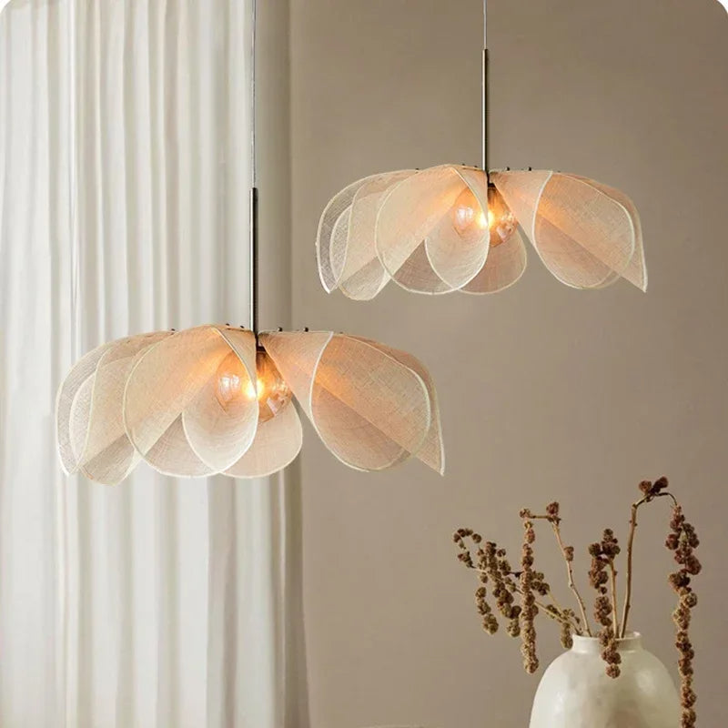 Lampe Suspendue en Tissu Vintage - Élégance et Ambiance Cosy