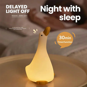 Lampe de Nuit Canard en Silicone - Éclairage Doux et Amusant pour Enfants