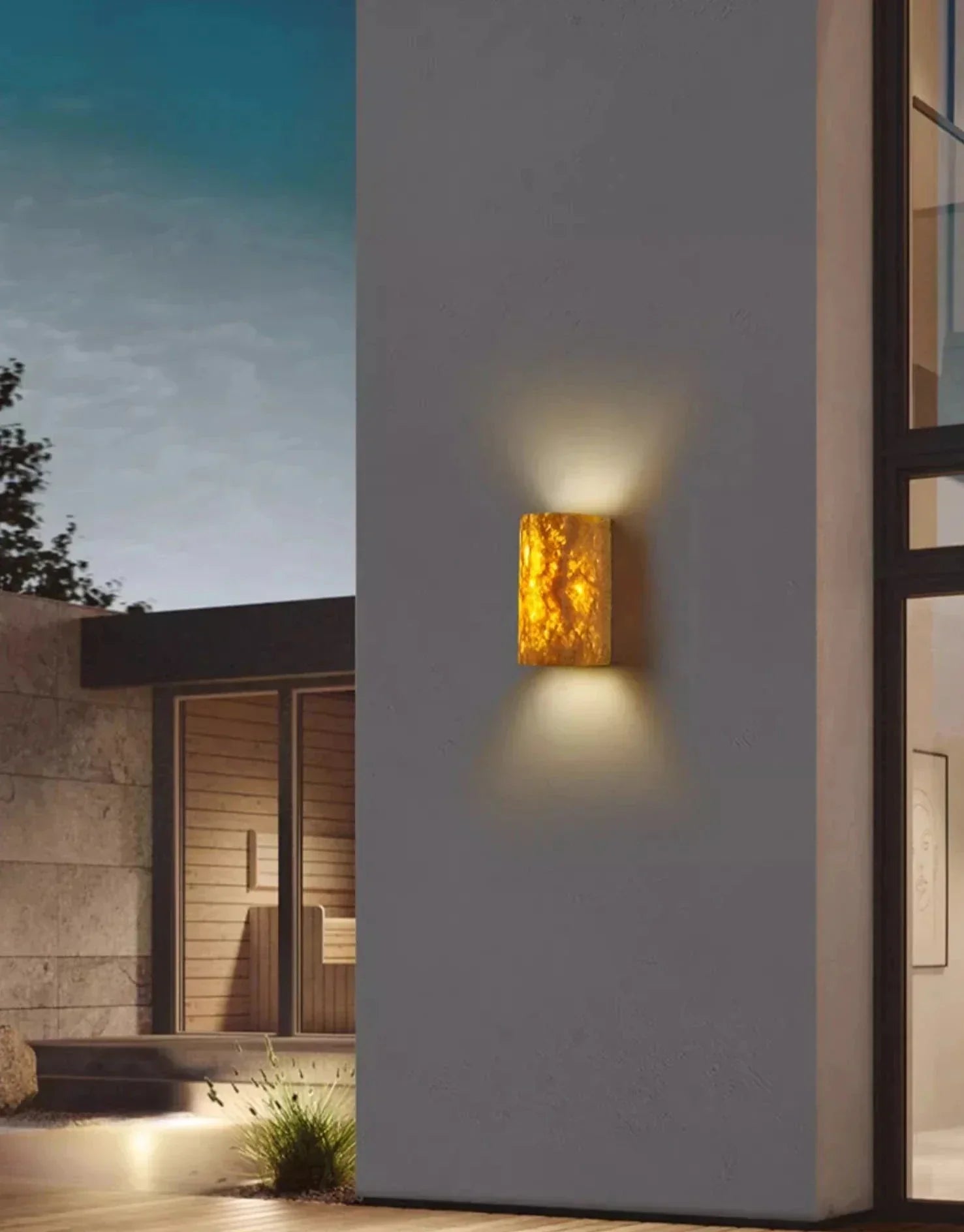 Applique Murale Minimaliste en Pierre - Éclairage Durable et Énergétiquement Efficace