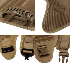 Harnais de Chien Tactique Durable - Réglable avec Poignée et Laisse