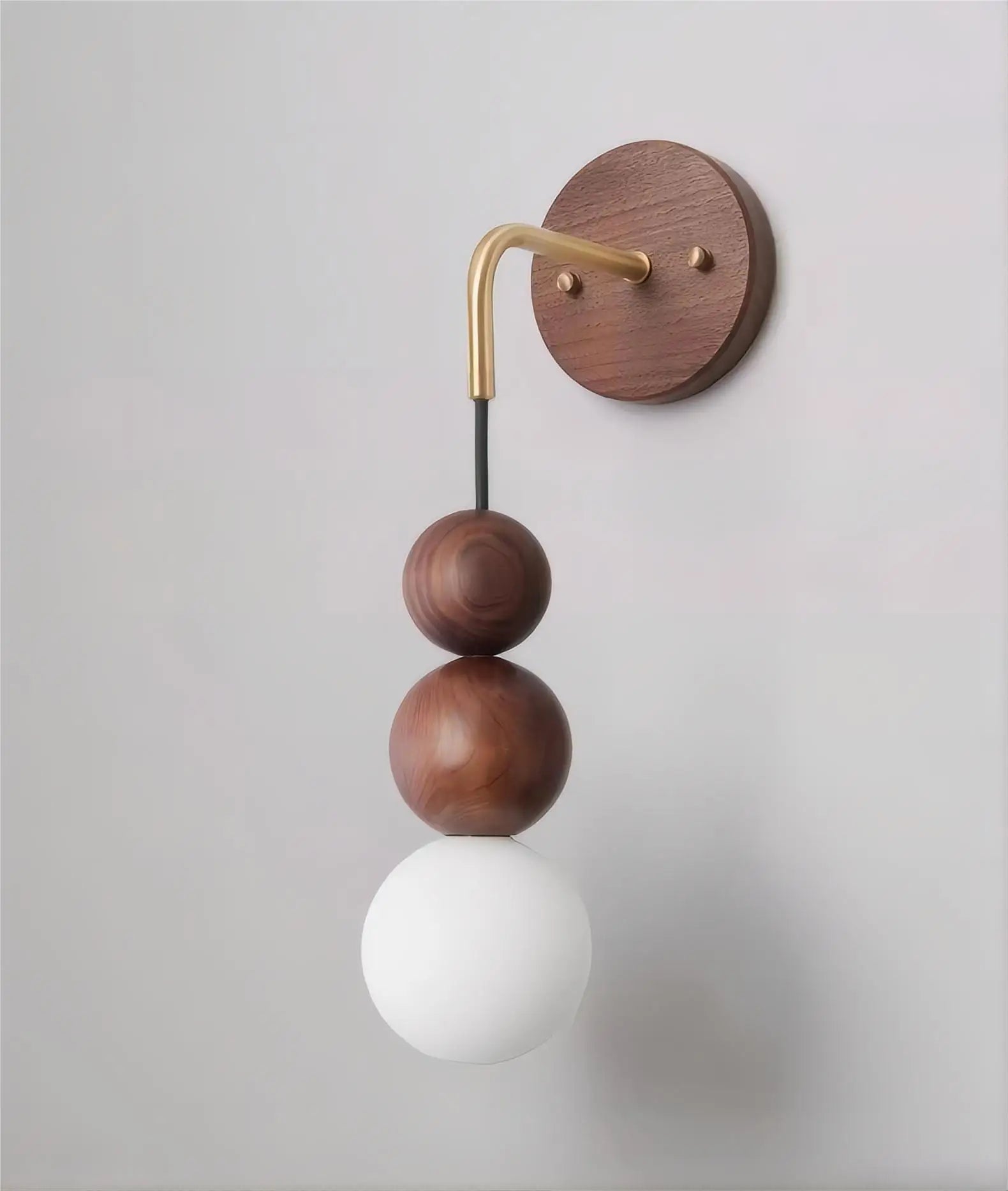Applique Murale en Noyer et Verre - Design Élégant et Écologique