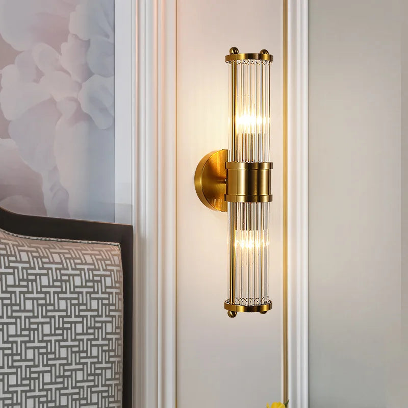 Applique Murale en Cristal et Laiton - Design Élégant et Ambiance Chaleureuse
