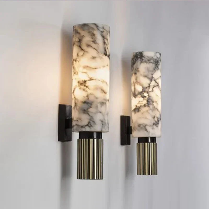 Applique Murale en Marbre et Cuivre - Élégance et Durabilité pour Votre Intérieur