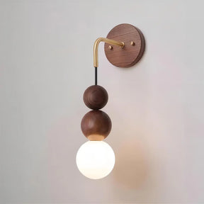 Applique Murale en Noyer et Verre - Design Élégant et Écologique