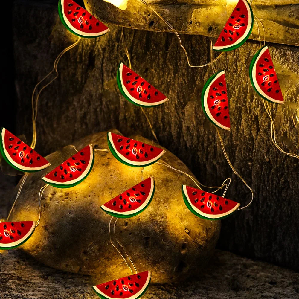 Guirlande Lumineuse Pastèque LED - Décoration Fun pour Événements d'Été