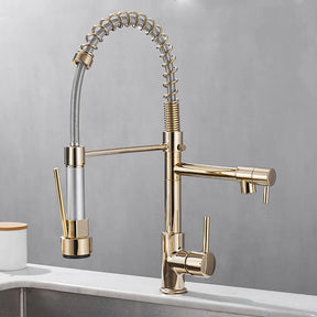 Robinet à Double Sortie pour Cuisine - Design Élégant et Installation Facile