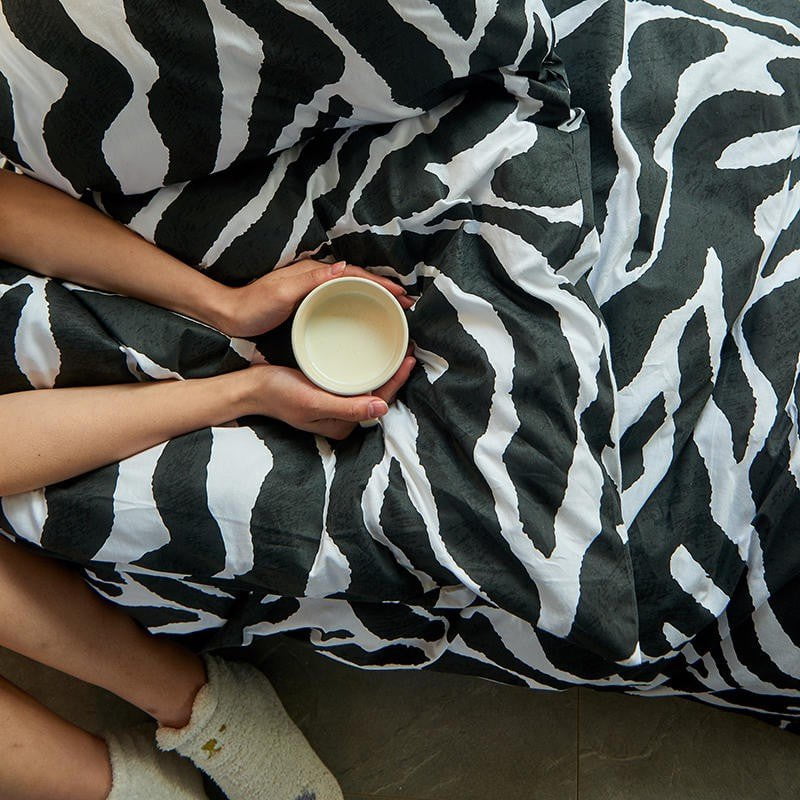 Housse de Couette en Coton Égyptien - Douceur et Design Moderne pour Votre Lit