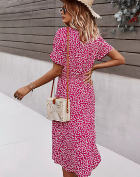 Robe Maxi Boho Femme - Imprimé Floral et Confort Aérien