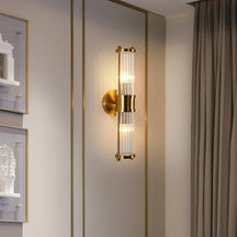 Applique Murale en Cristal et Laiton - Design Élégant et Ambiance Chaleureuse