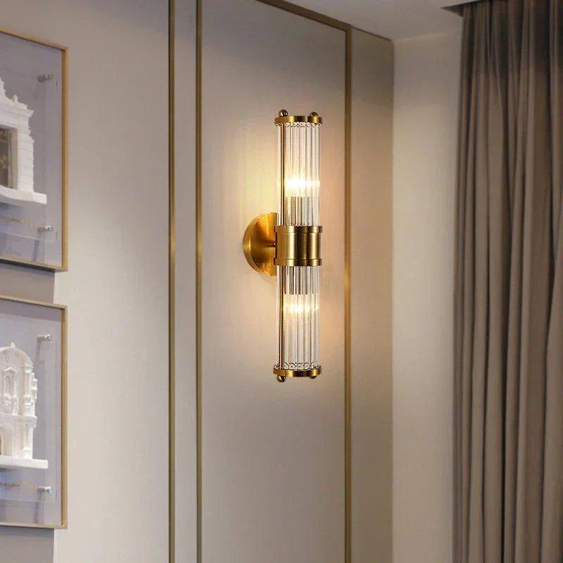 Applique Murale en Cristal et Laiton - Design Élégant et Ambiance Chaleureuse