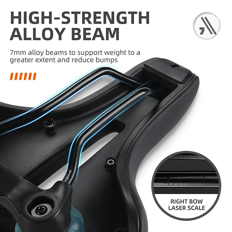 Selle de Vélo Confortable - Absorption de Chocs Élevée et Respirante