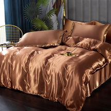 Literie en Satin de Luxe - Douceur et Élégance pour Votre Chambre
