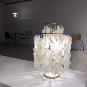 Lampe de Table en Coquillage Naturel - Design Élégant et Lumière Chaleureuse