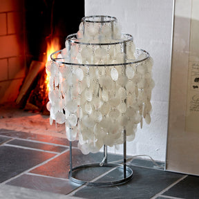 Lampe de Table en Coquillage Naturel - Design Élégant et Lumière Chaleureuse