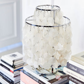 Lampe de Table en Coquillage Naturel - Design Élégant et Lumière Chaleureuse