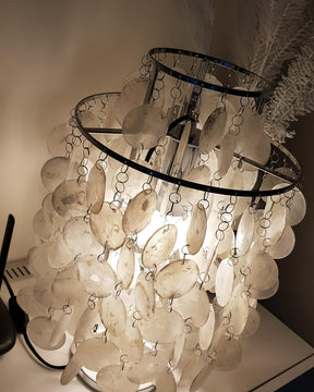 Lampe de Table en Coquillage Naturel - Design Élégant et Lumière Chaleureuse