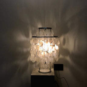 Lampe de Table en Coquillage Naturel - Design Élégant et Lumière Chaleureuse