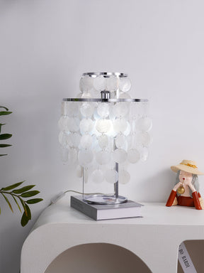 Lampe de Table en Coquillage Naturel - Design Élégant et Lumière Chaleureuse