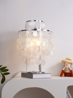 Lampe de Table en Coquillage Naturel - Design Élégant et Lumière Chaleureuse