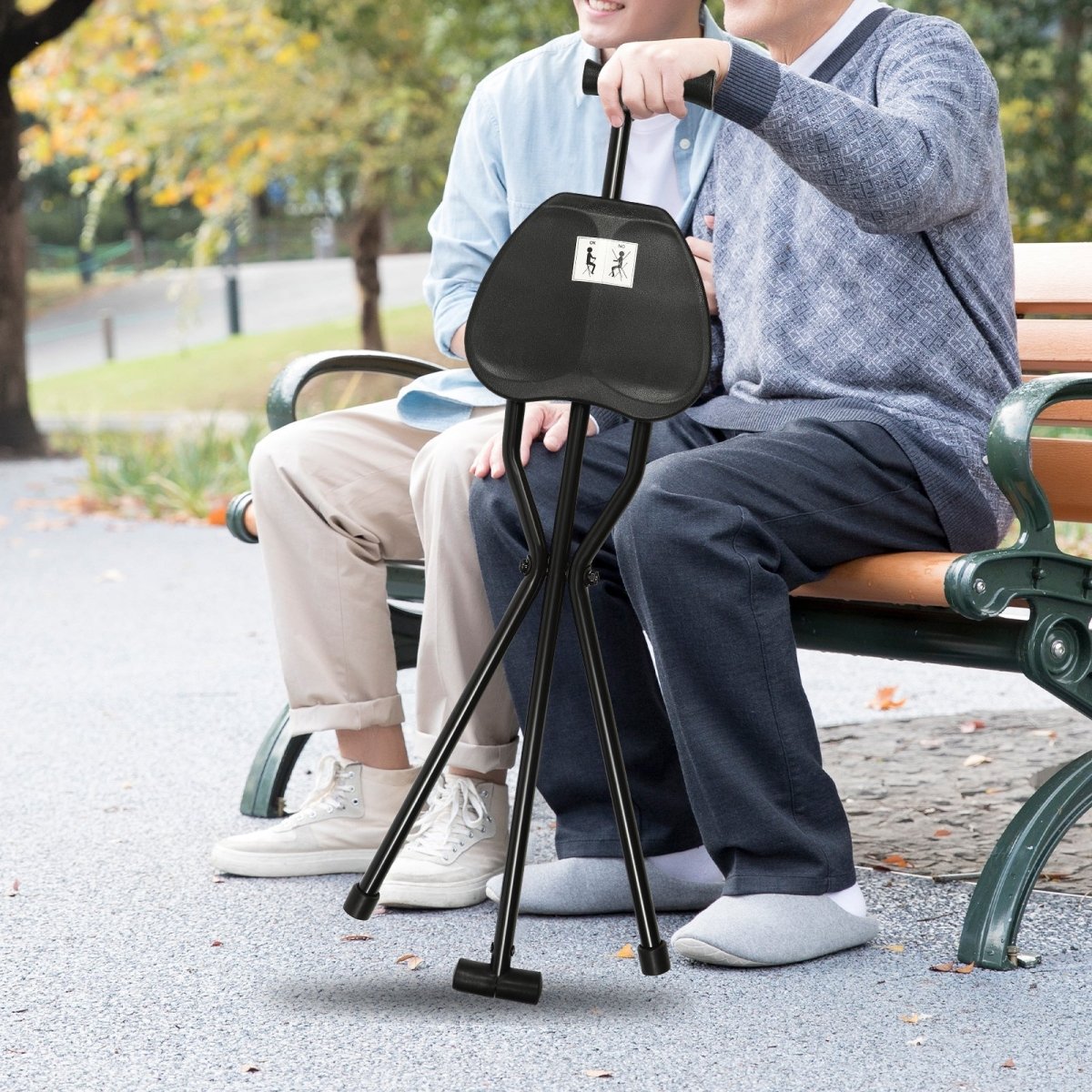 Canne de Marche Pliable avec Siège - Confort et Mobilité en Déplacement