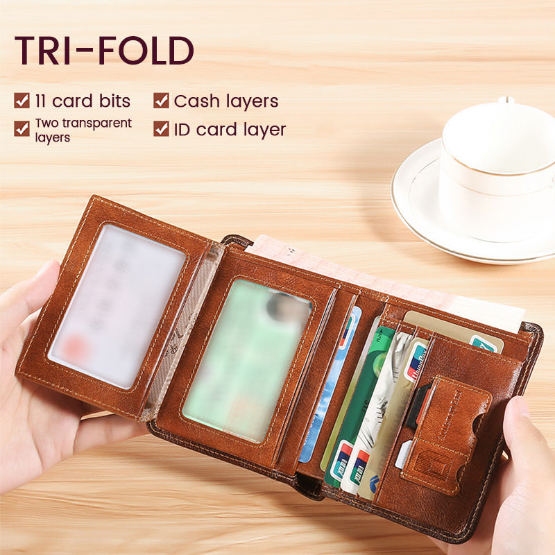 Portefeuille RFID Slim pour Hommes - Protection Anti-Vol et Design Élégant