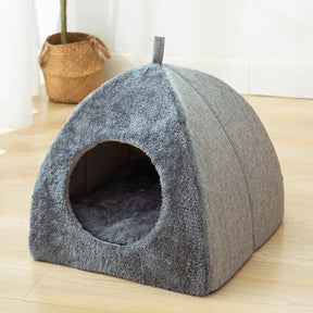 Maison pour Chat Fermée en Velours - Confort Ultime et Design Douillet