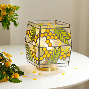 Lampe de Table Artisanal en Verre - Élégance Naturelle et Atmosphère Chaleureuse