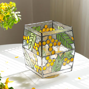 Lampe de Table Artisanal en Verre - Élégance Naturelle et Atmosphère Chaleureuse