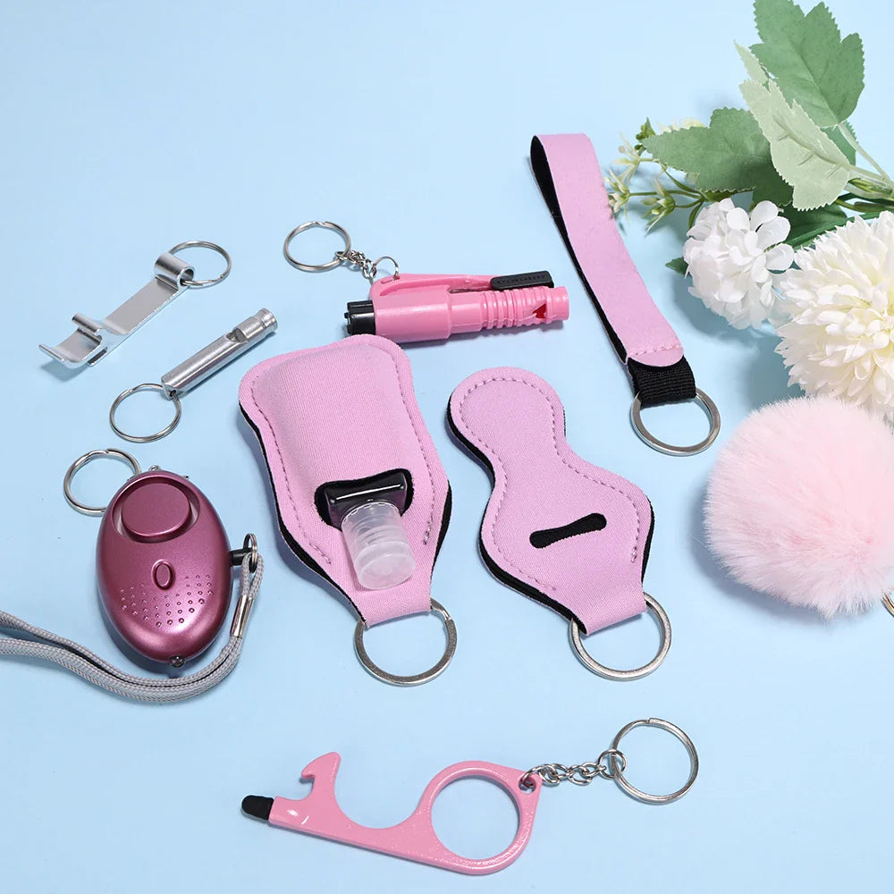 Porte-Clés de Self-Défense pour Femmes - Alarme et Casse-Vitre Inclus