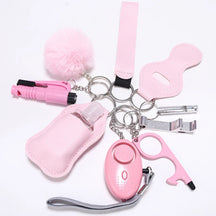 Porte-Clés de Self-Défense pour Femmes - Alarme et Casse-Vitre Inclus