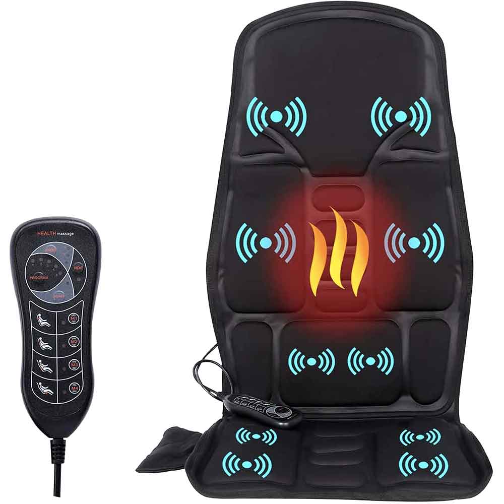 Coussin de Massage Shiatsu Chauffant - Soulagement Apaisant du Dos et du Cou