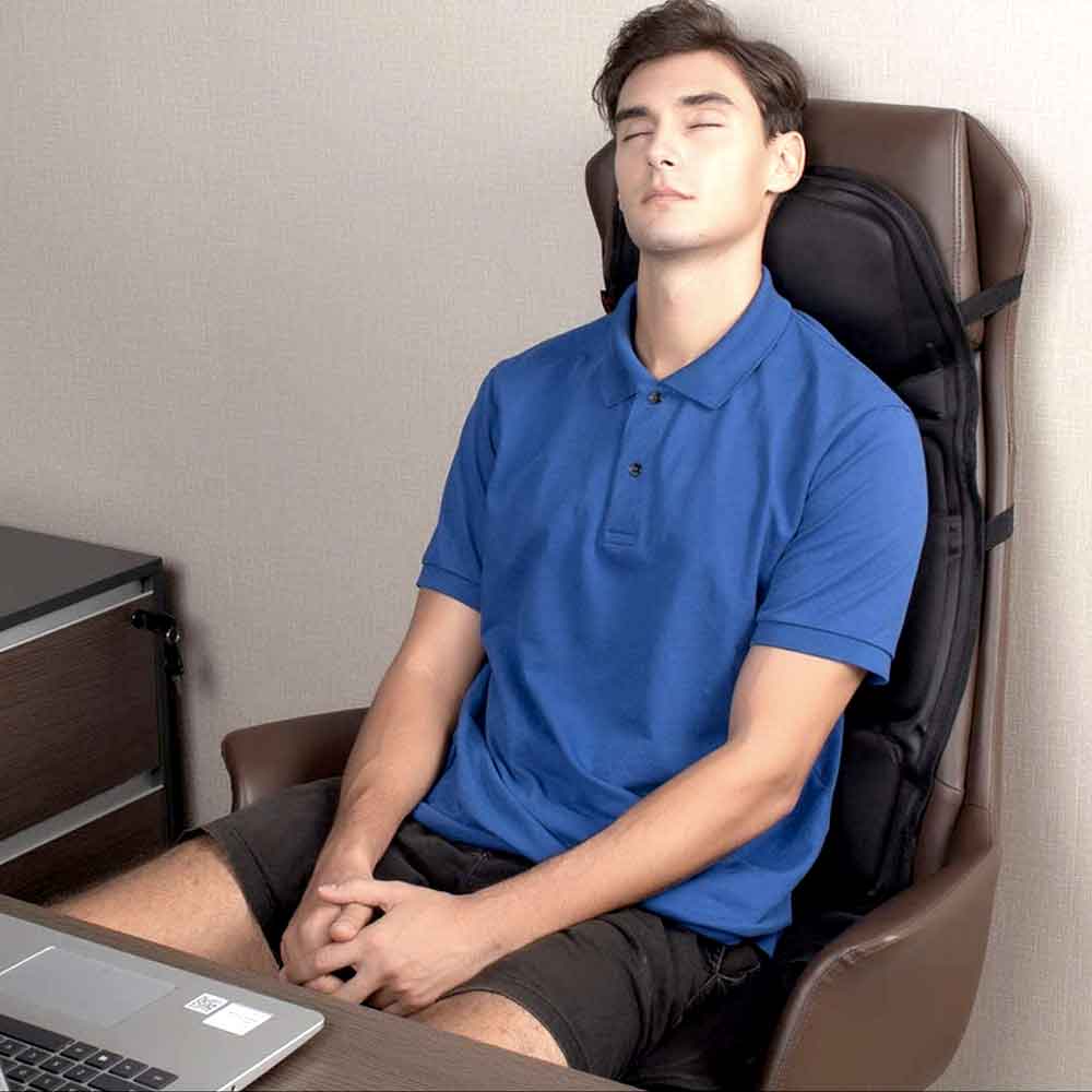 Coussin de Massage Shiatsu Chauffant - Soulagement Apaisant du Dos et du Cou