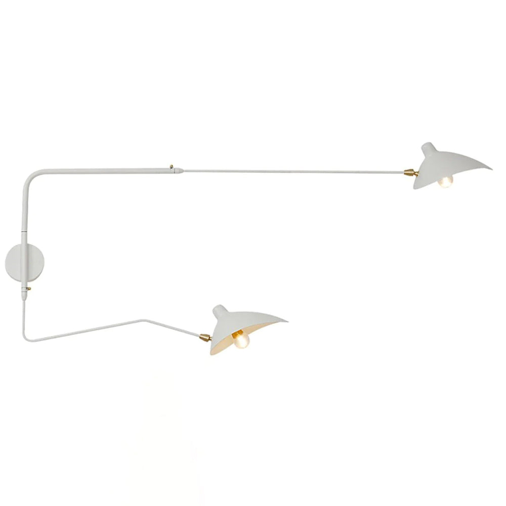 Applique Murale à Double Bras - Éclairage Flexible et Économe en Énergie
