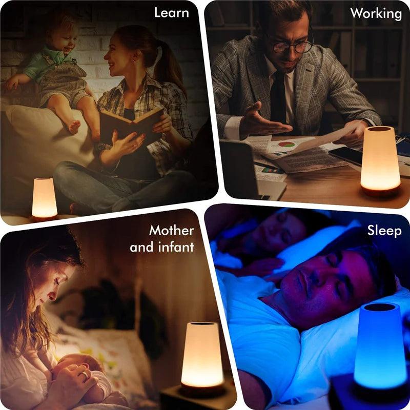 Lampe de Nuit Rechargeable à Changement de Couleur - Éclairage Compact et Ambiance Magique