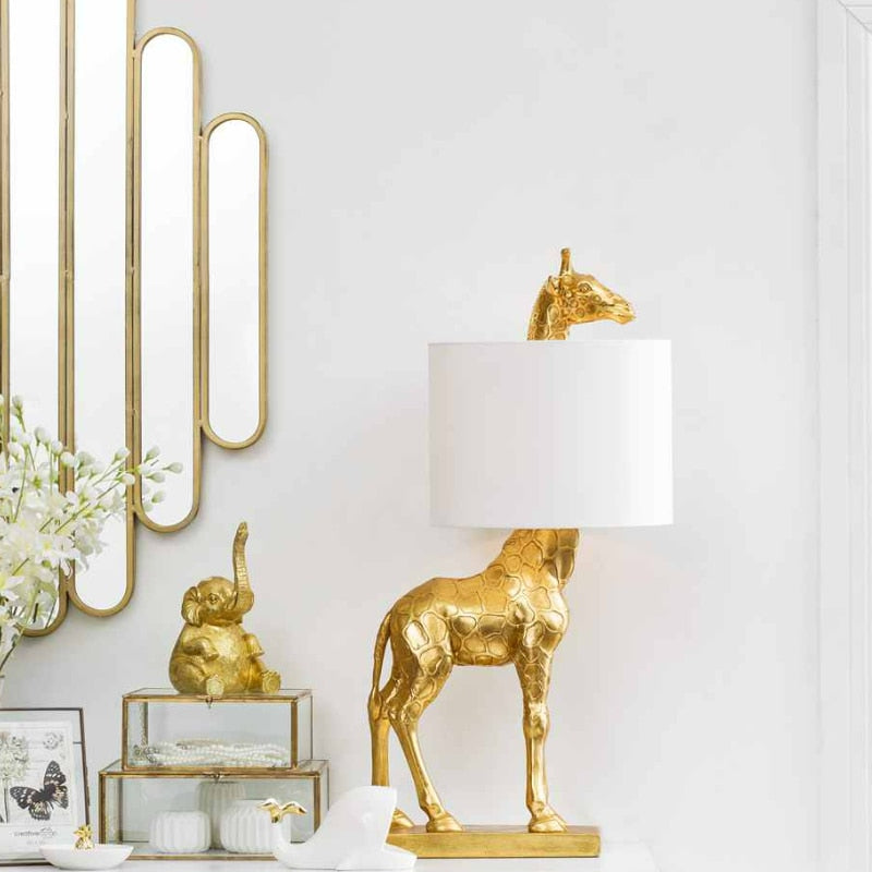 Lampe de Table Girafe Design - Élégance Naturelle et Durable