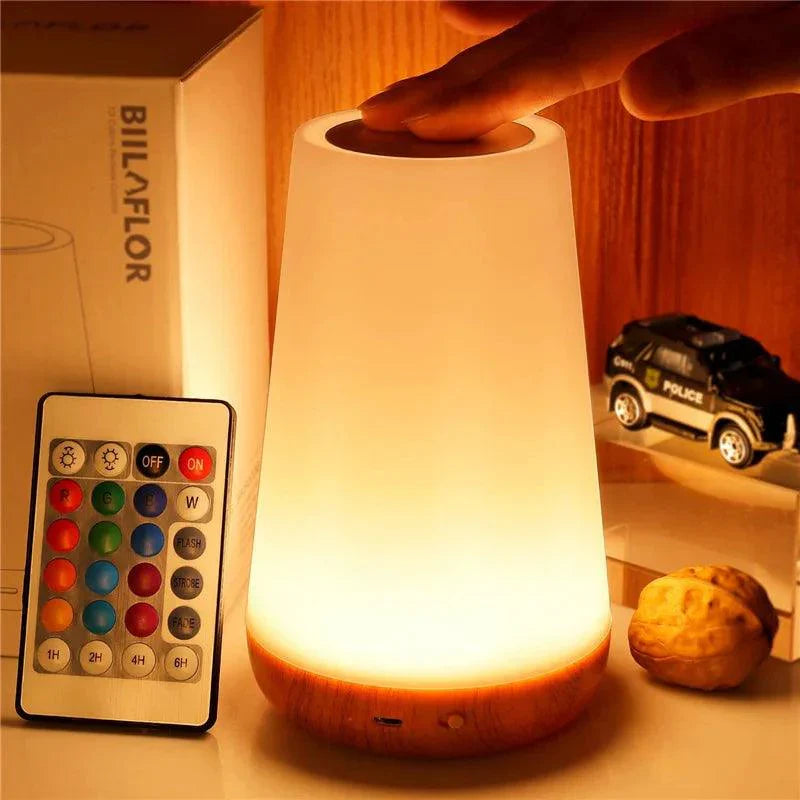 Lampe de Nuit Rechargeable à Changement de Couleur - Éclairage Compact et Ambiance Magique