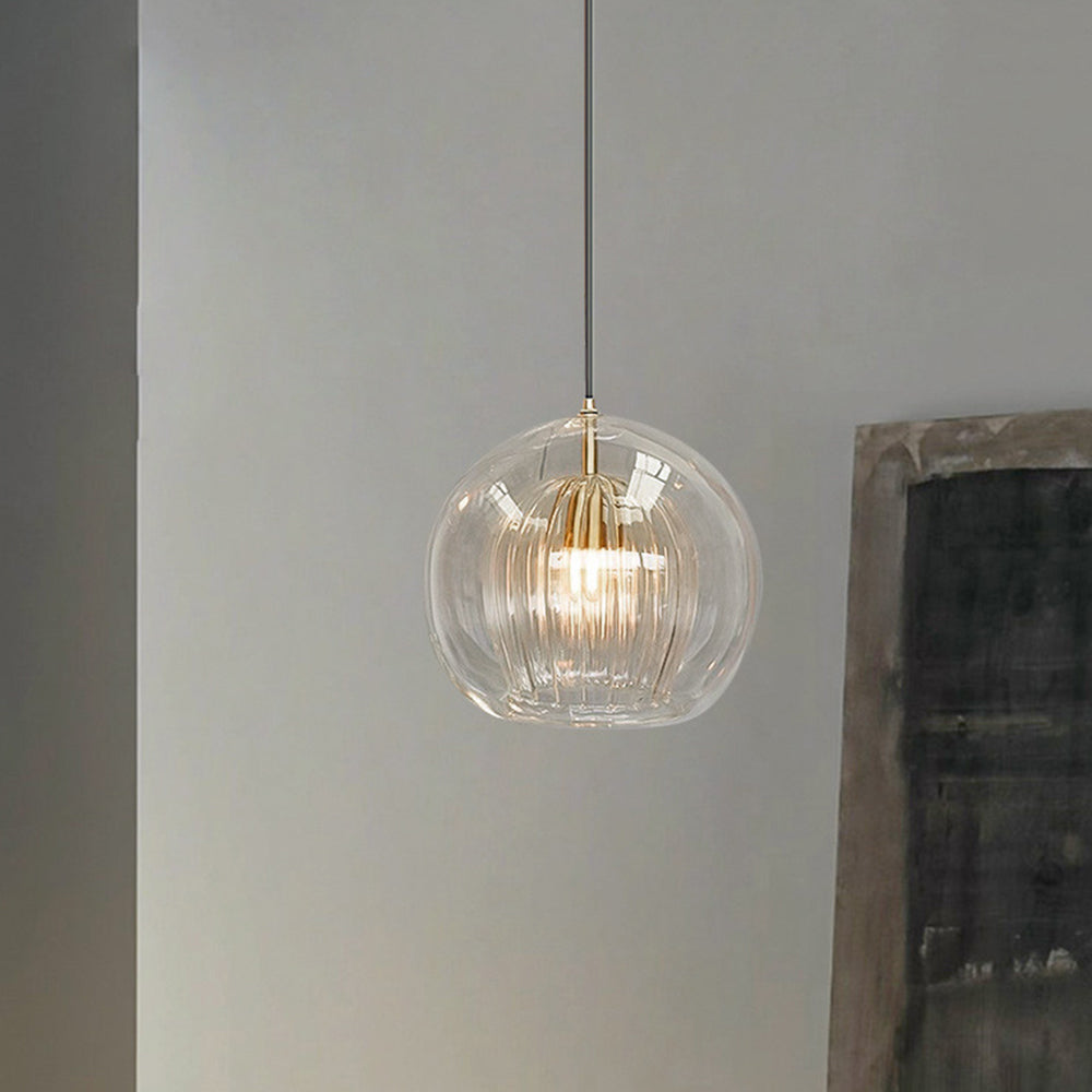 Suspension Ambrée Élégante - Éclairage Chaleureux et Réglable