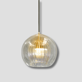 Suspension Ambrée Élégante - Éclairage Chaleureux et Réglable
