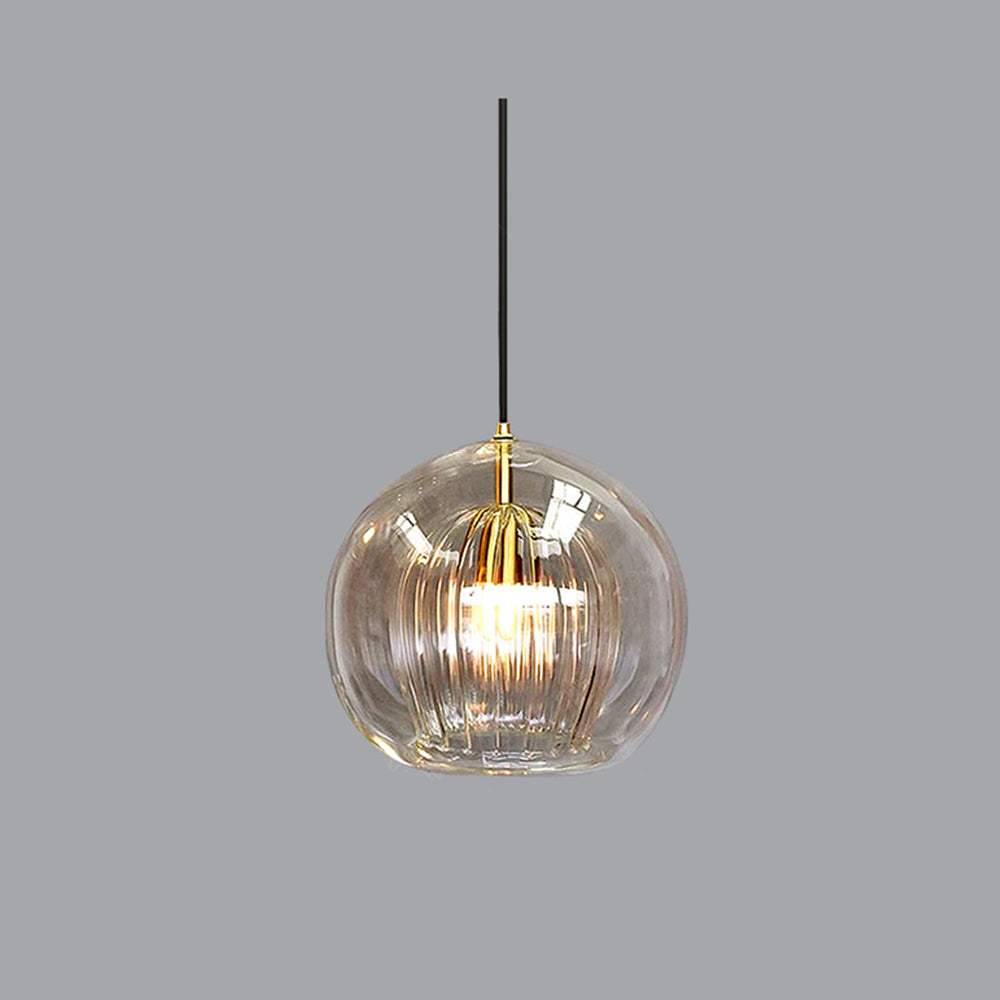 Suspension Ambrée Élégante - Éclairage Chaleureux et Réglable