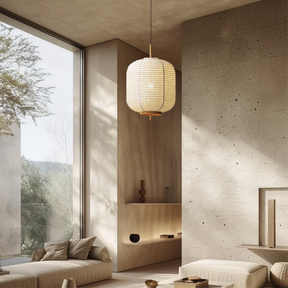 Lampe Suspendue en Papier de Riz - Élégance Minimaliste et Ambiance Apaisante