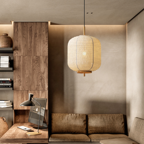 Lampe Suspendue en Papier de Riz - Élégance Minimaliste et Ambiance Apaisante