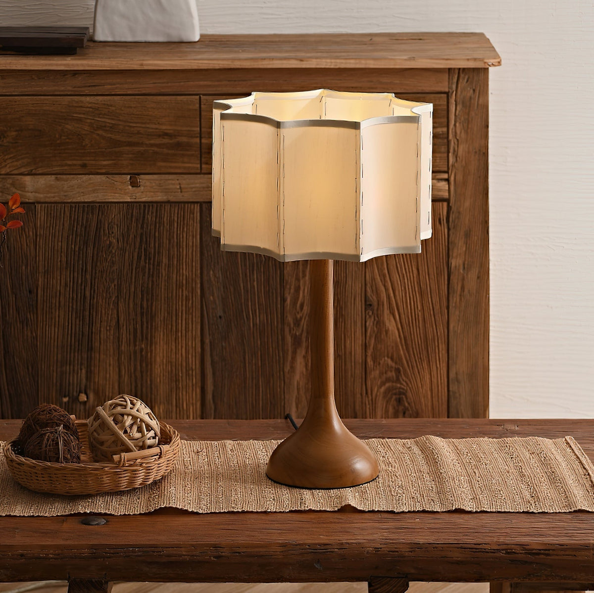 Lampe de Table Élégante en Bois - Ambiance Chaleureuse et Durable