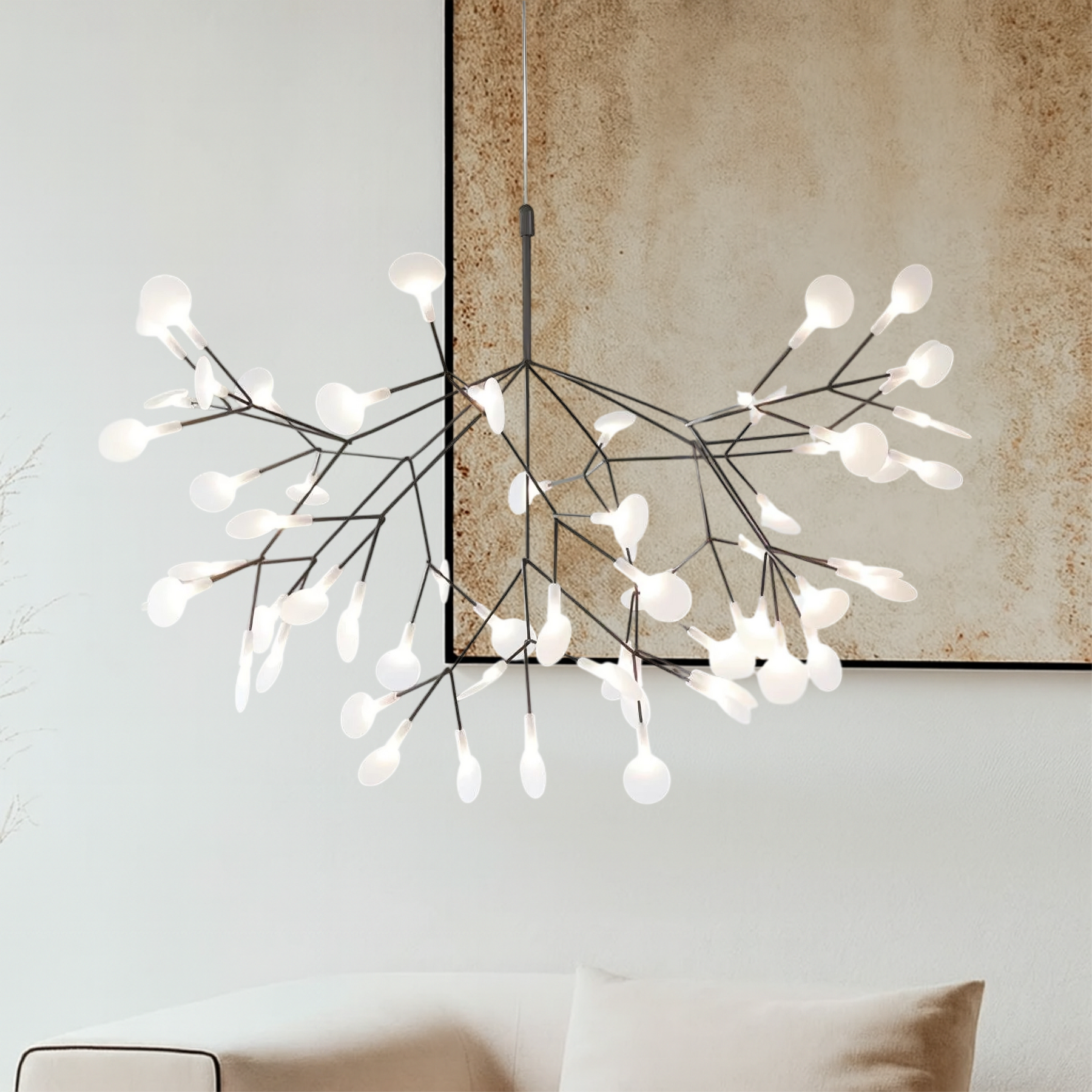 Lustre Suspendu en Verre LED - Éclat Enchanteur et Design Contemporain