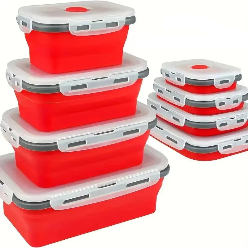 Contenants Alimentaires Pliables en Silicone - Étanches et Économiseurs d'Espace