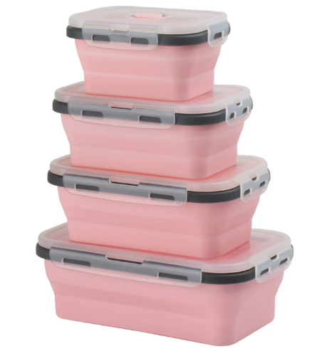 Contenants Alimentaires Pliables en Silicone - Étanches et Économiseurs d'Espace