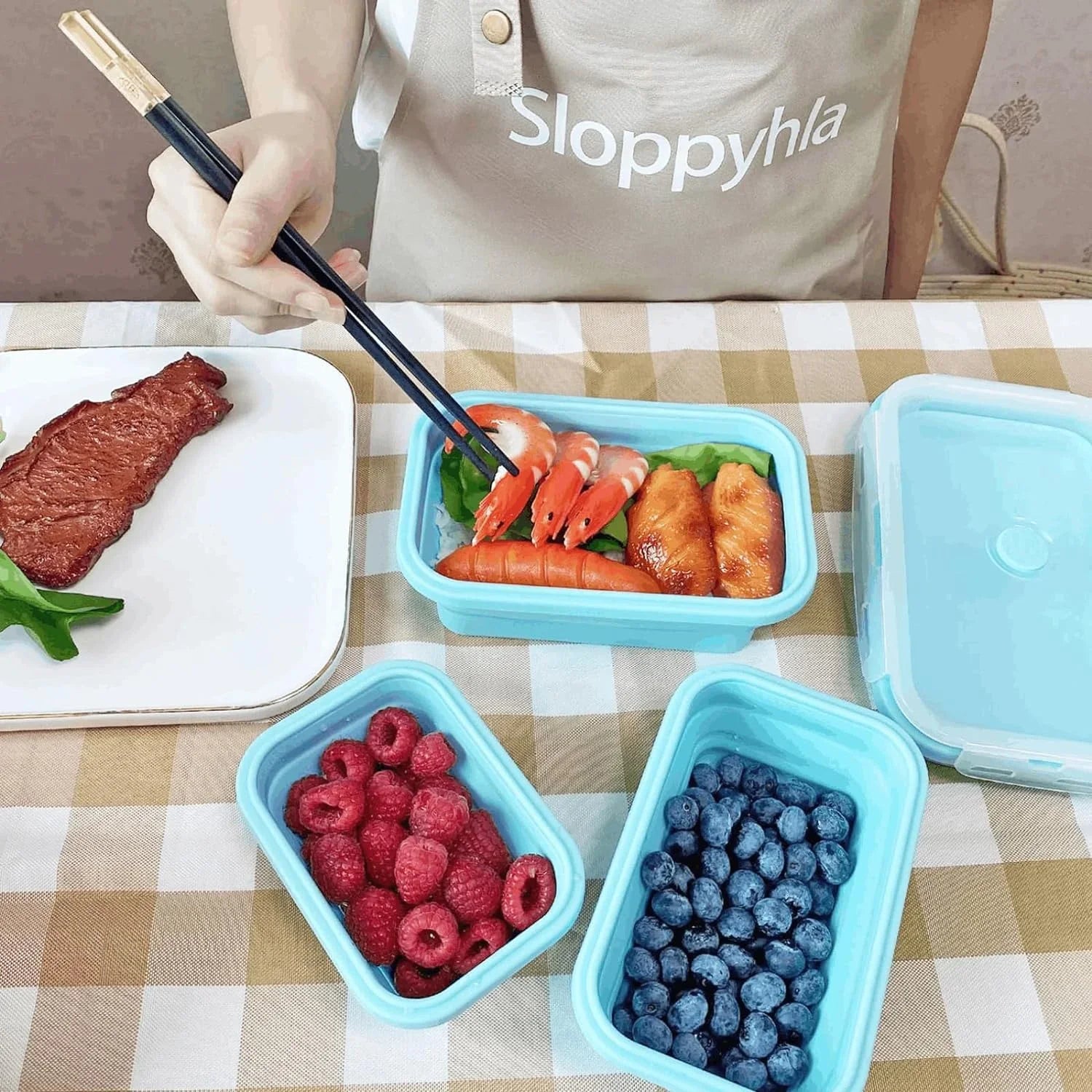 Contenants Alimentaires Pliables en Silicone - Étanches et Économiseurs d'Espace
